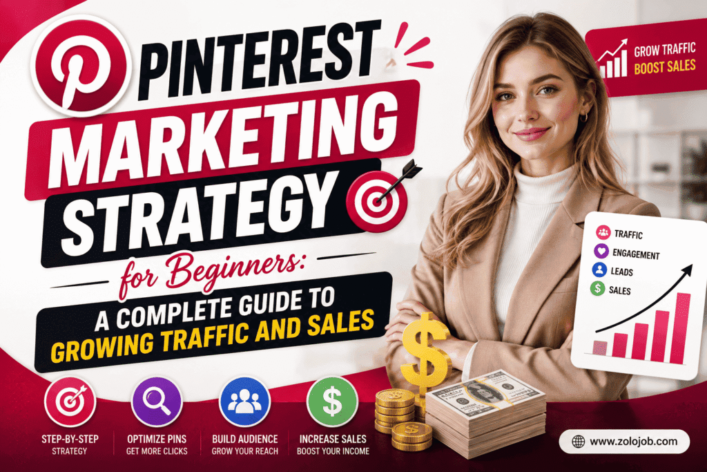 Pinterest Marketing Strategy for Beginners: A Complete Guide to Growing Traffic and Sales